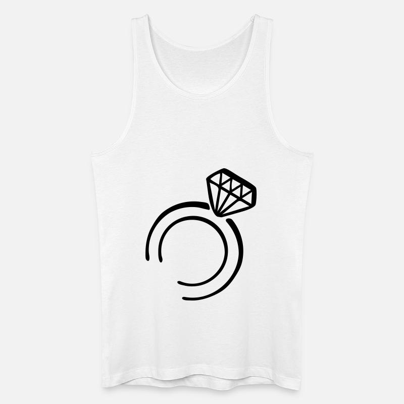 diamant_ring__f1 - Männer Bio Tank Top - Weiß