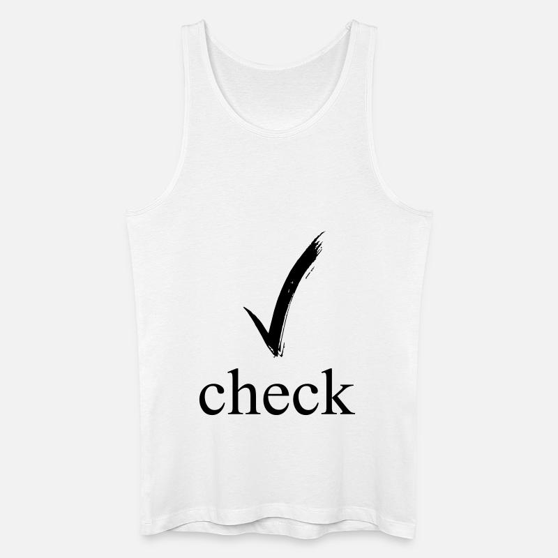 check - Männer Bio Tank Top - Weiß