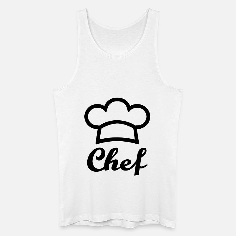 Koch - Männer Bio Tank Top - Weiß