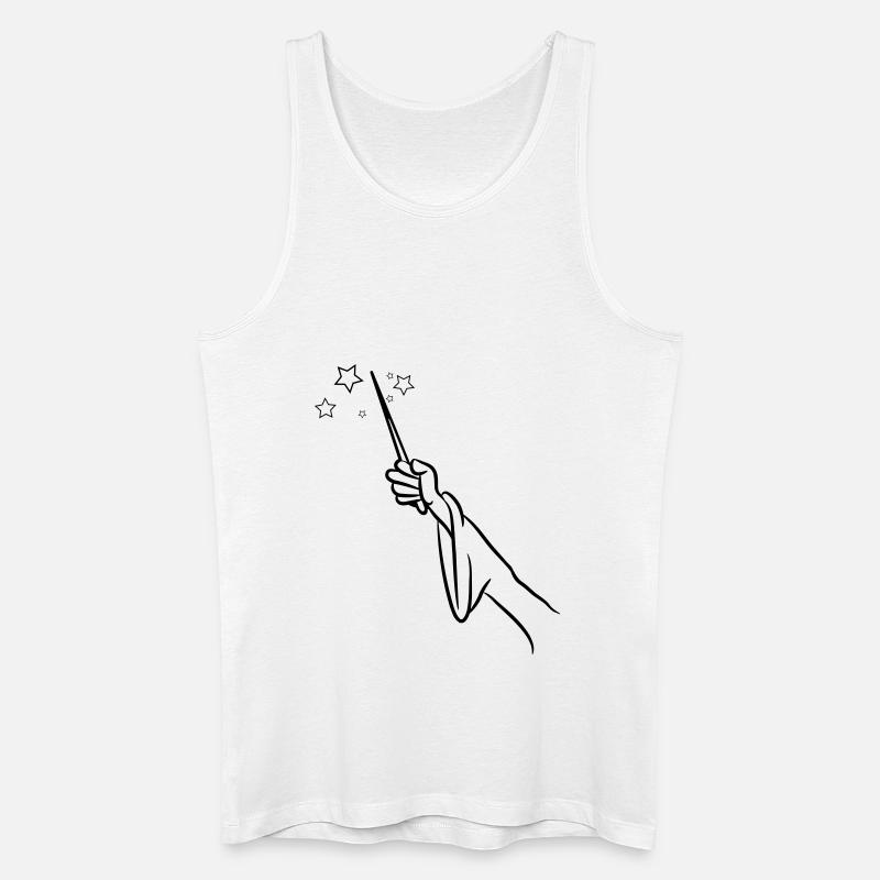 zauberer Zauberstab - Männer Bio Tank Top - Weiß