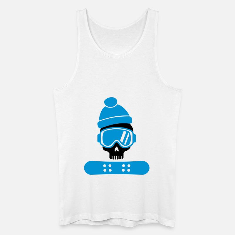 Snowboard - Männer Bio Tank Top - Weiß