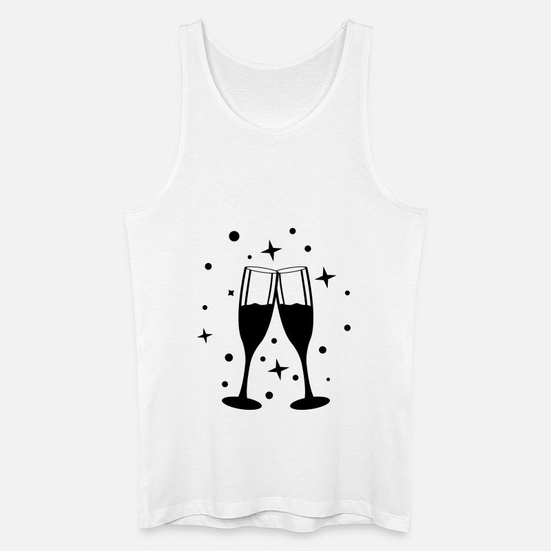 sekt anstossen design - Männer Bio Tank Top - Weiß