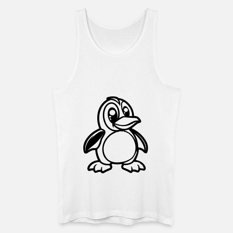 pinguin comic - Männer Bio Tank Top - Weiß