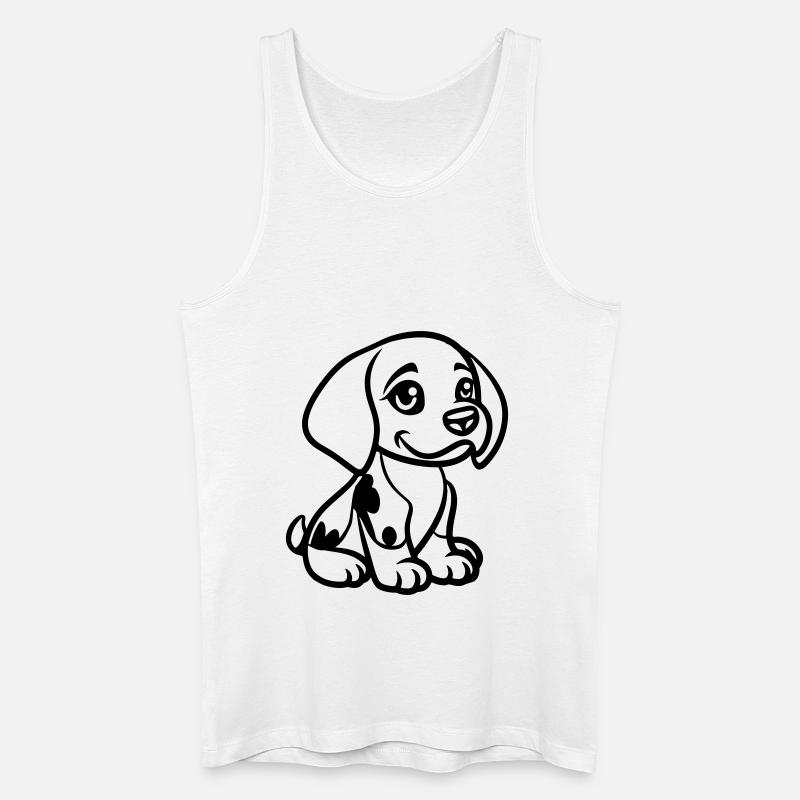 hund tier comic - Männer Bio Tank Top - Weiß