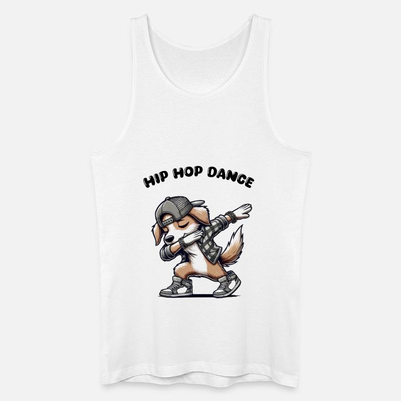 hund dabbing comic - Männer Bio Tank Top - Weiß