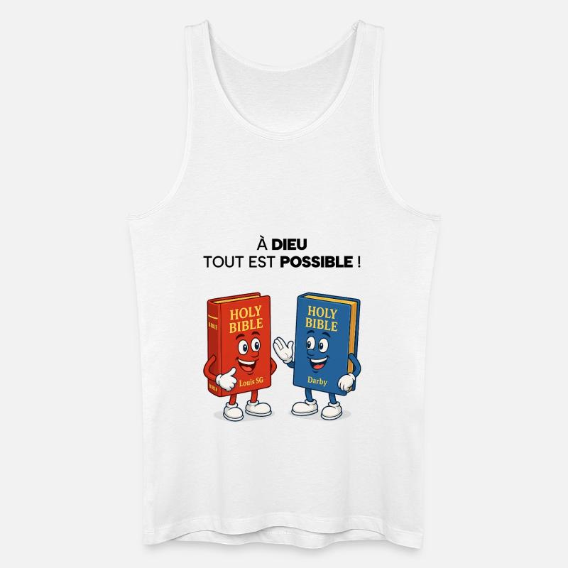 Bibel T-Shirt - Männer Bio Tank Top - Weiß