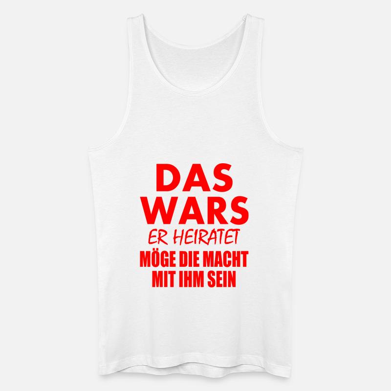 Das wars er heiratet - Männer Bio Tank Top - Weiß