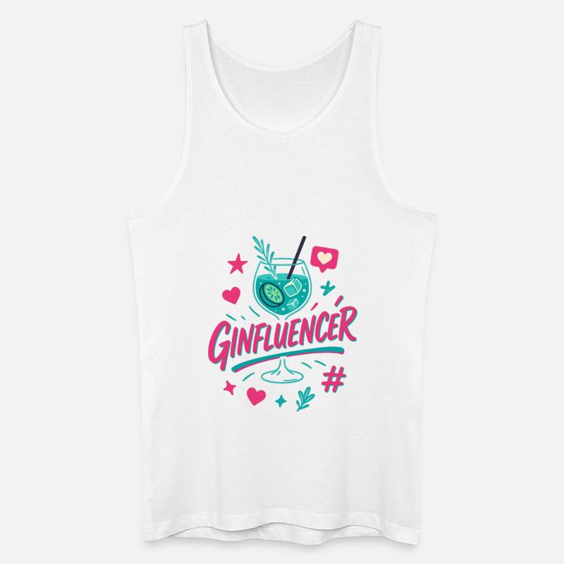 Ginfluencer - Männer Bio Tank Top - Weiß