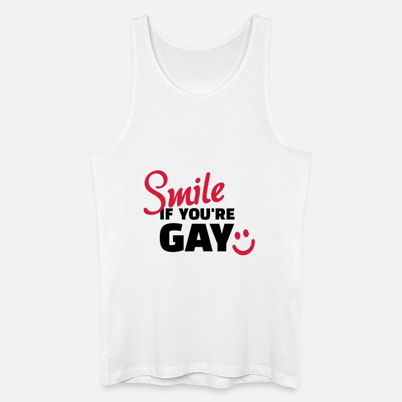 Schwul - Männer Bio Tank Top - Weiß