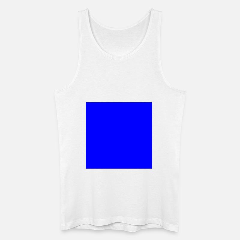 Quadrat blau - Männer Bio Tank Top - Weiß