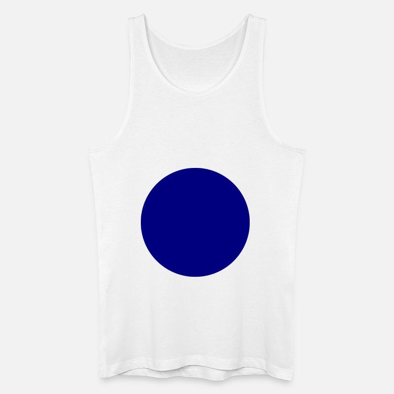 cerchio blu - Canotta ecologica da uomo - bianco