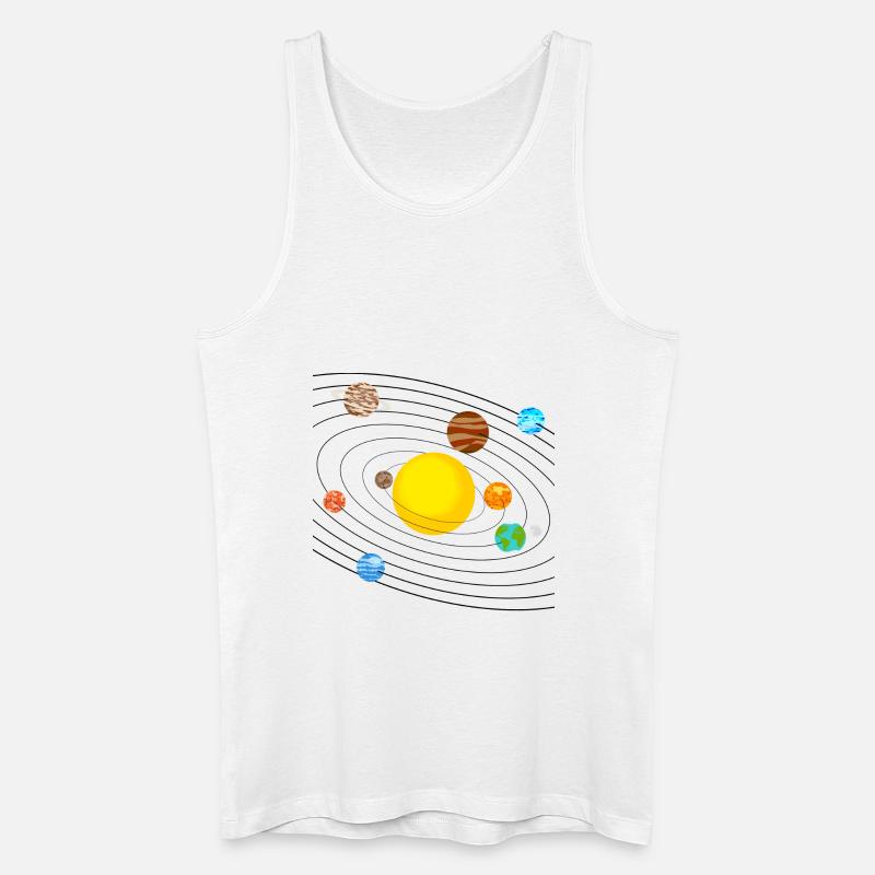 Sonnensystem - Männer Bio Tank Top - Weiß
