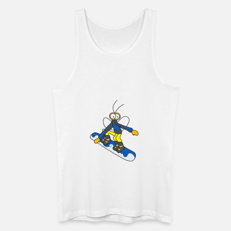 Đến Wana Snowboarding - Junge - Männer Bio Tank Top - Weiß