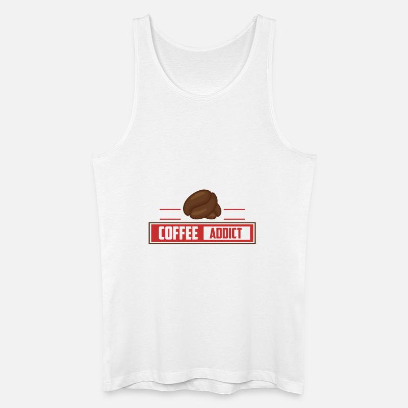 COFFEE ADICT - Männer Bio Tank Top - Weiß