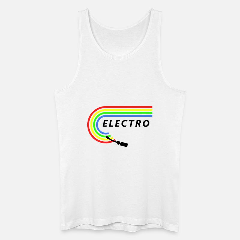Electro - Männer Bio Tank Top - Weiß
