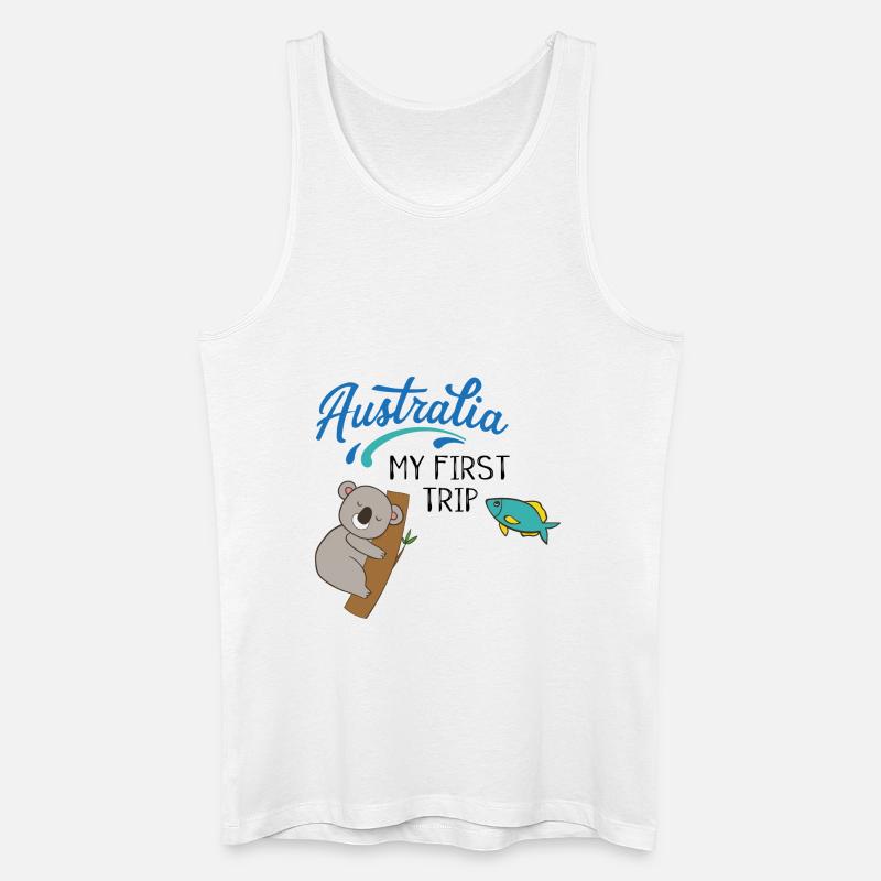 Australien - Männer Bio Tank Top - Weiß