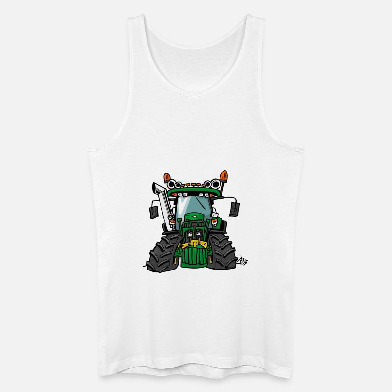 0197 Grüner Traktor 6920S - Männer Bio Tank Top - Weiß