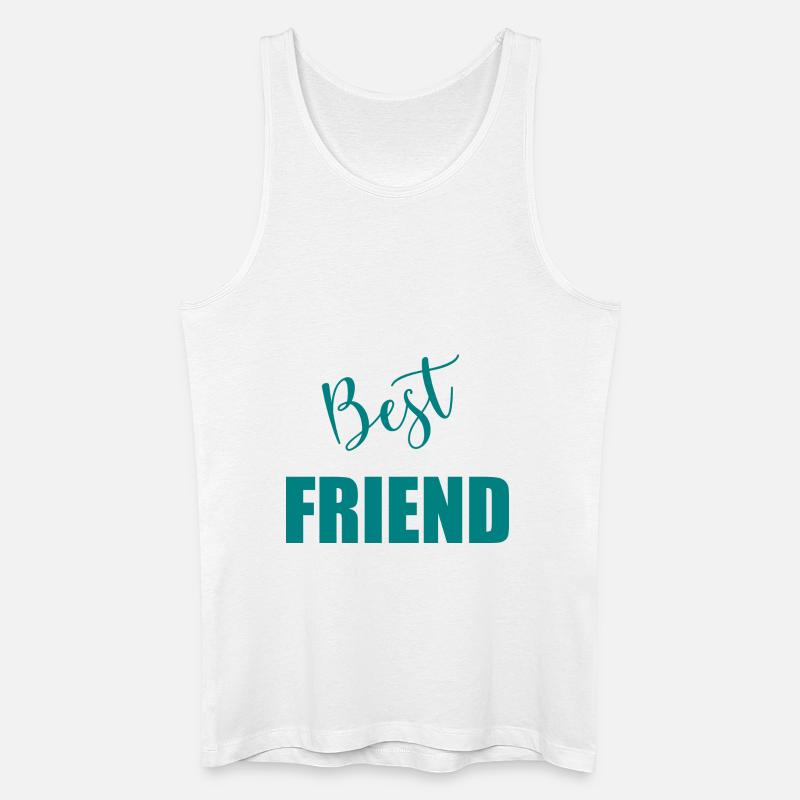 BEST FRIEND - Männer Bio Tank Top - Weiß