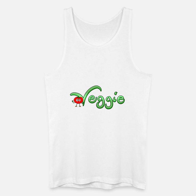 Veggie mit Tomate - Männer Bio Tank Top - Weiß