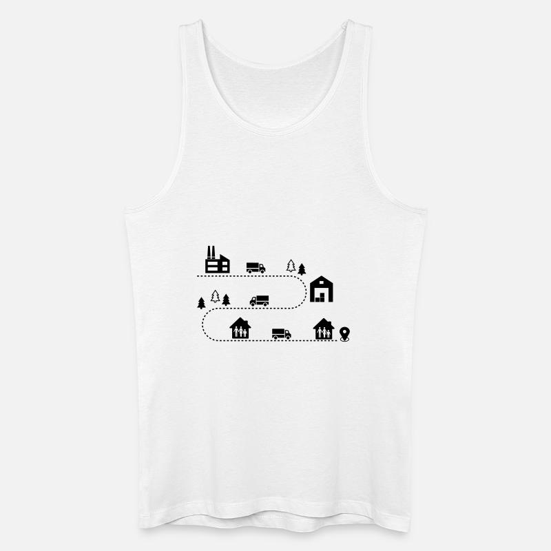 Logistik - Männer Bio Tank Top - Weiß