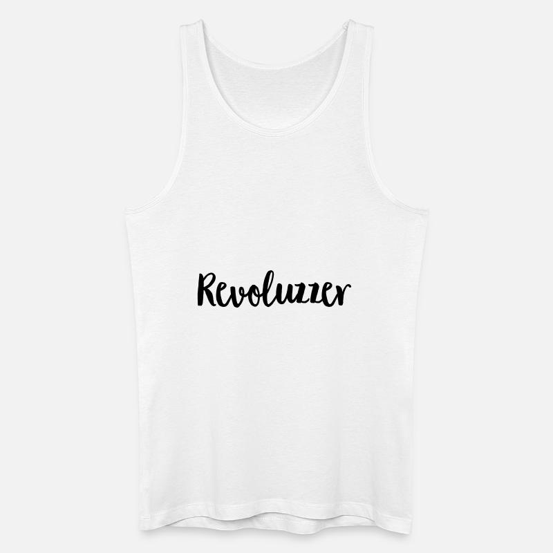revoluzzer - Männer Bio Tank Top - Weiß