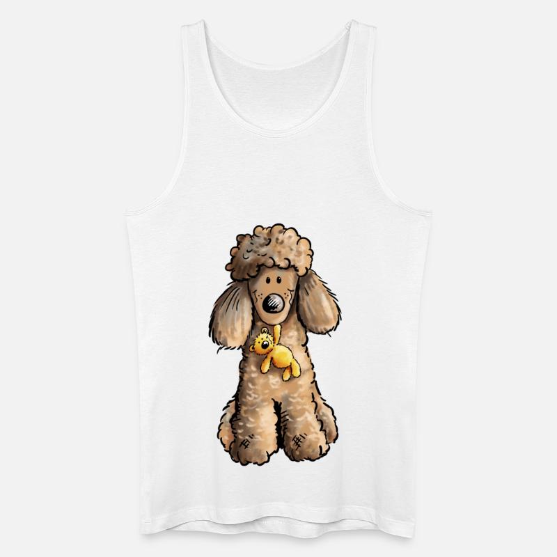 Pudel mit Teddy - Männer Bio Tank Top - Weiß