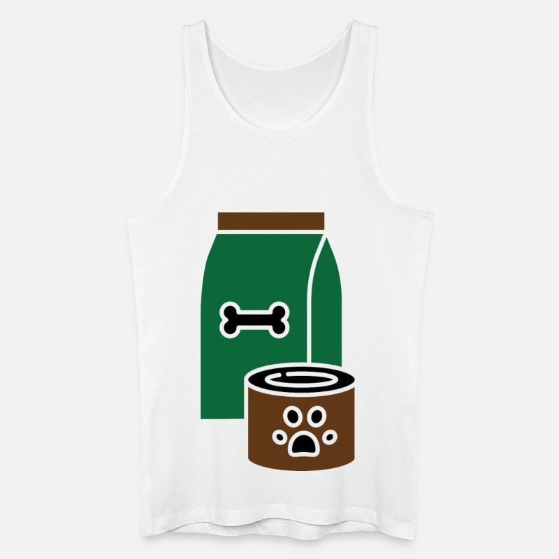 Hundefutter - Männer Bio Tank Top - Weiß