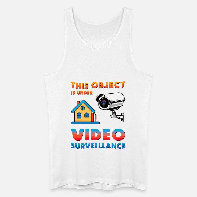 Objekt Überwachung - Männer Bio Tank Top - Weiß