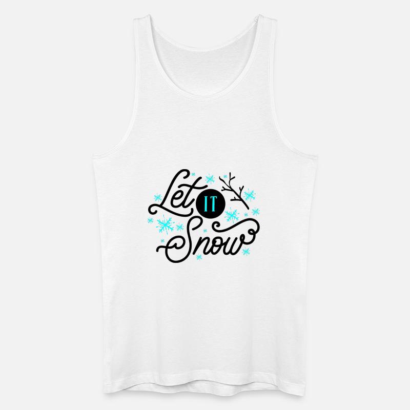 Lass es schneien - Männer Bio Tank Top - Weiß