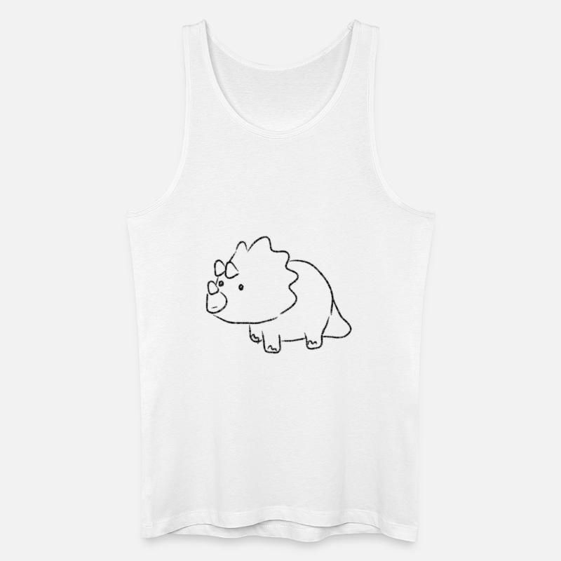Triceratops - Männer Bio Tank Top - Weiß