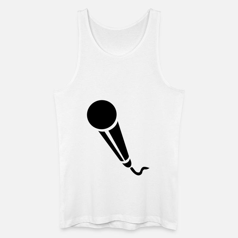 Mikrofon - Musik - Männer Bio Tank Top - Weiß