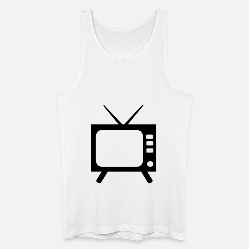 Fernseher - Männer Bio Tank Top - Weiß