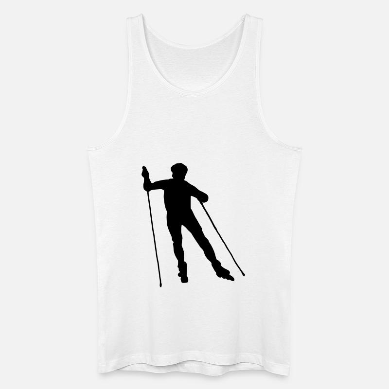 nordic skating - Männer Bio Tank Top - Weiß