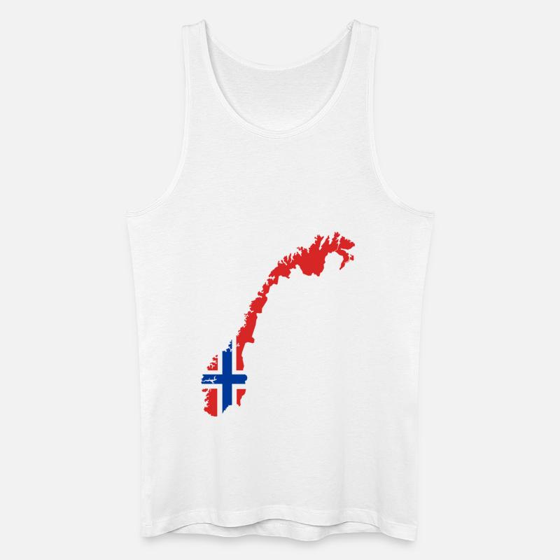 Norway - Männer Bio Tank Top - Weiß