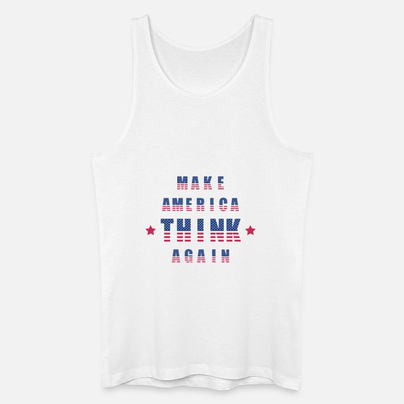 make america think again - Männer Bio Tank Top - Weiß
