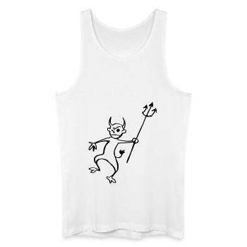 Devil - Men’s Organic Tank Top - white - Front
