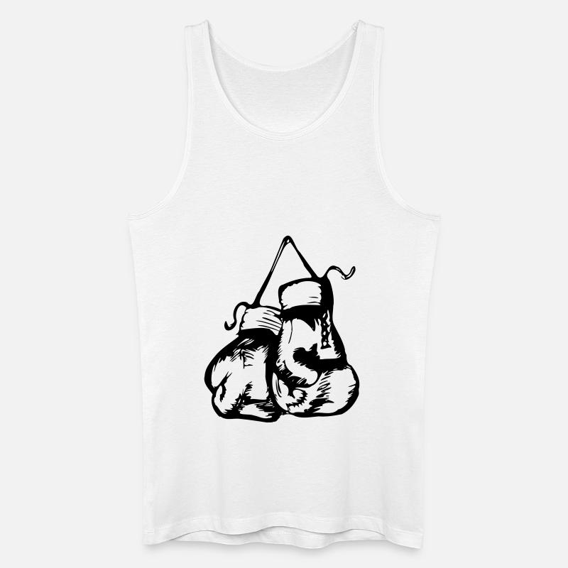 Boxhandschuhe Design 2 - Männer Bio Tank Top - Weiß