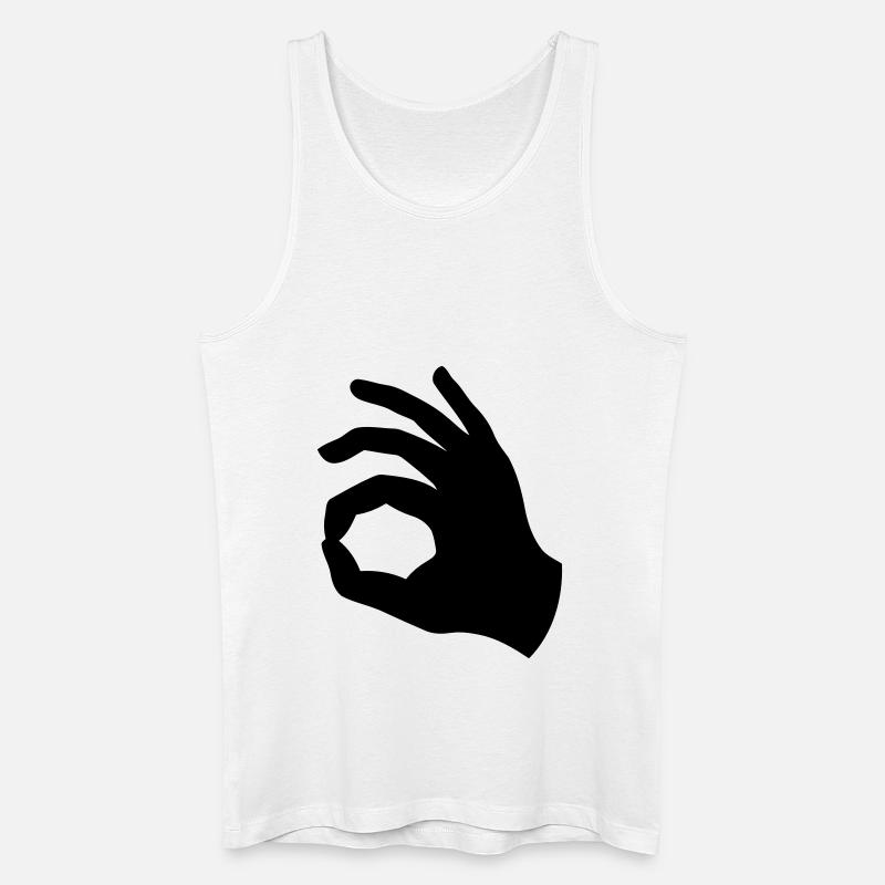 Rein Geschaut - Schwarz - Männer Bio Tank Top - Weiß