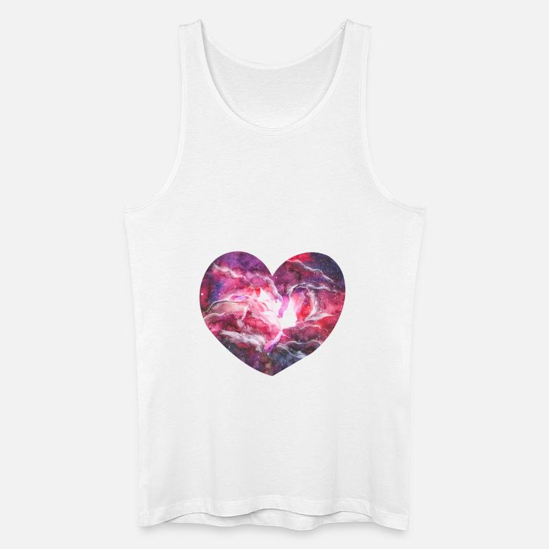 Space heart - Männer Bio Tank Top - Weiß