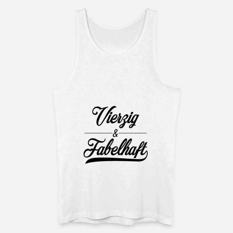 Vierzig - Männer Bio Tank Top - Weiß