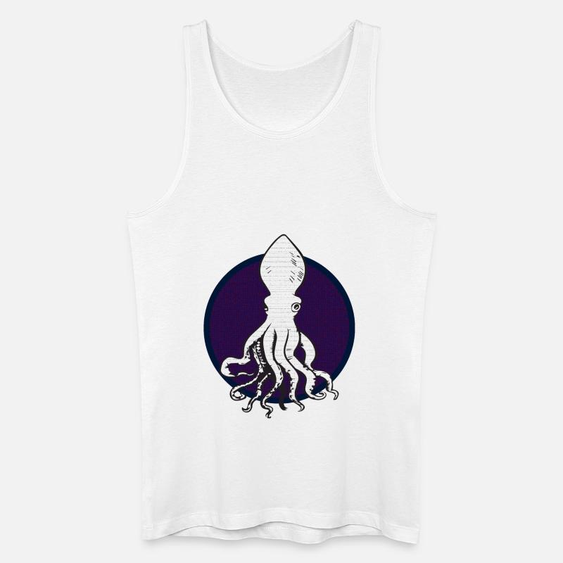 Weißer Octopus - Männer Bio Tank Top - Weiß