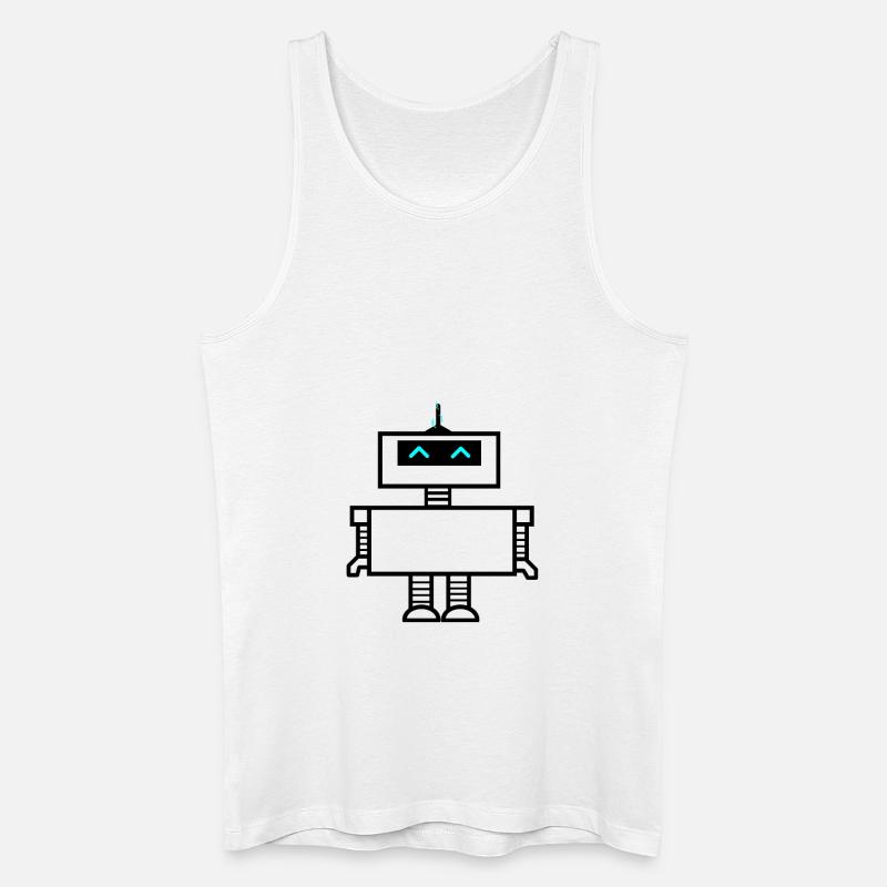 Robo Buddy - Männer Bio Tank Top - Weiß