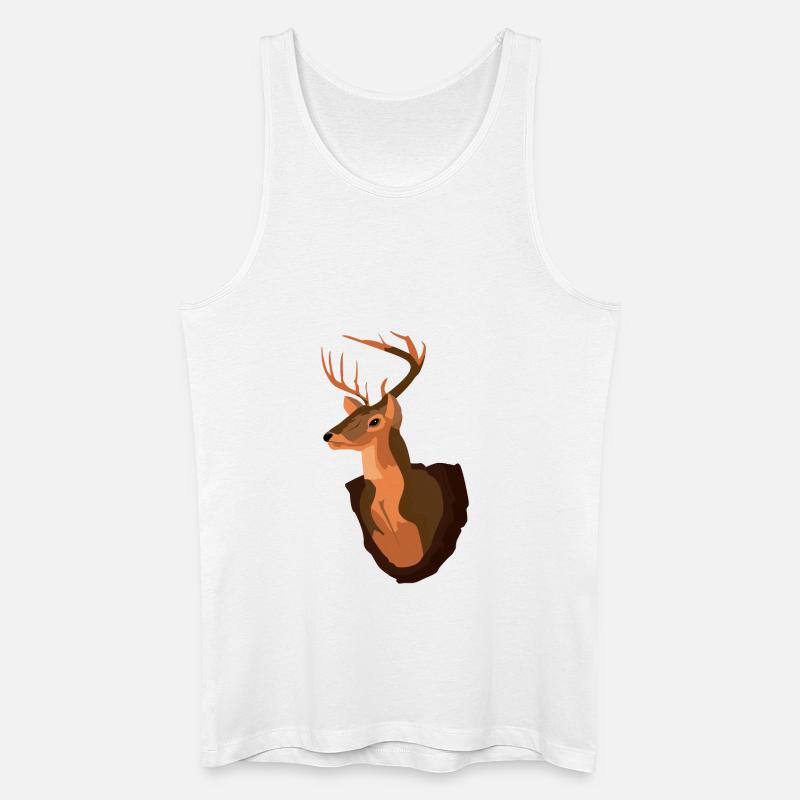 Deer Trophy 1234 844 - Männer Bio Tank Top - Weiß