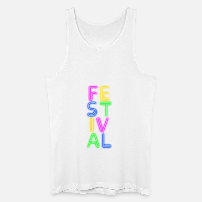 Festival - Männer Bio Tank Top - Weiß