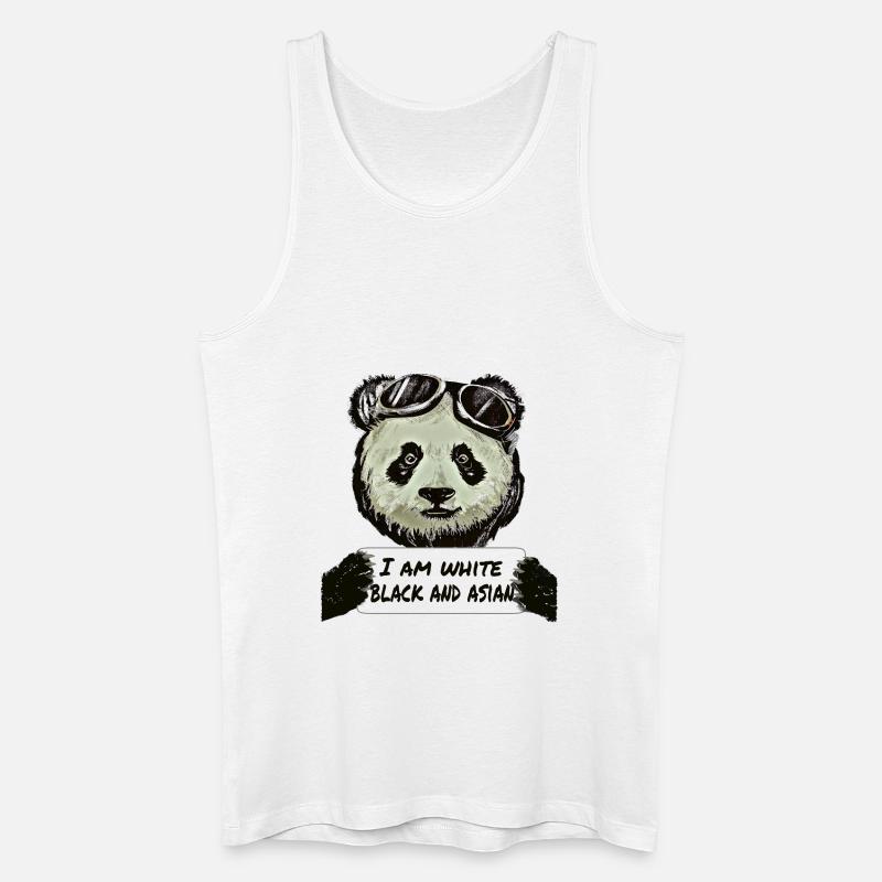 Cool Pilot Panda - Männer Bio Tank Top - Weiß