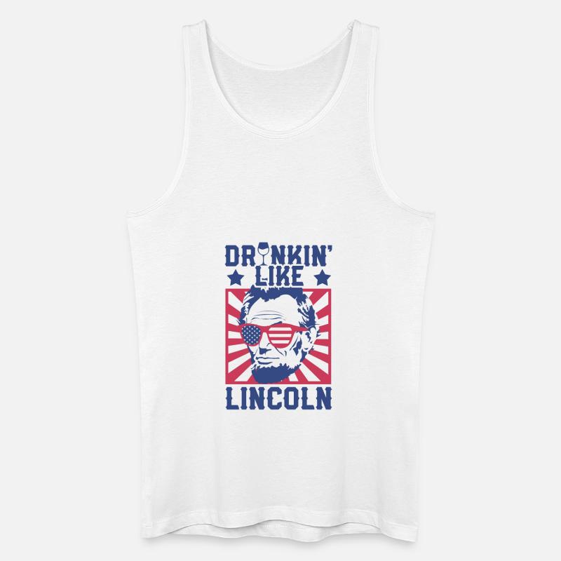 Drinking Like Lincoln Independence Day - Männer Bio Tank Top - Weiß