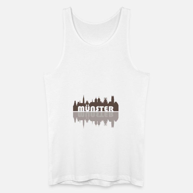 Münster Skyline | Geschenk - Männer Bio Tank Top - Weiß