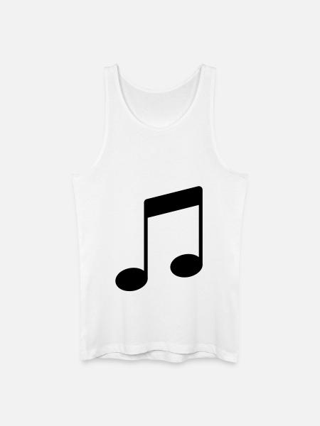 note_icon - Men’s Organic Tank Top - white