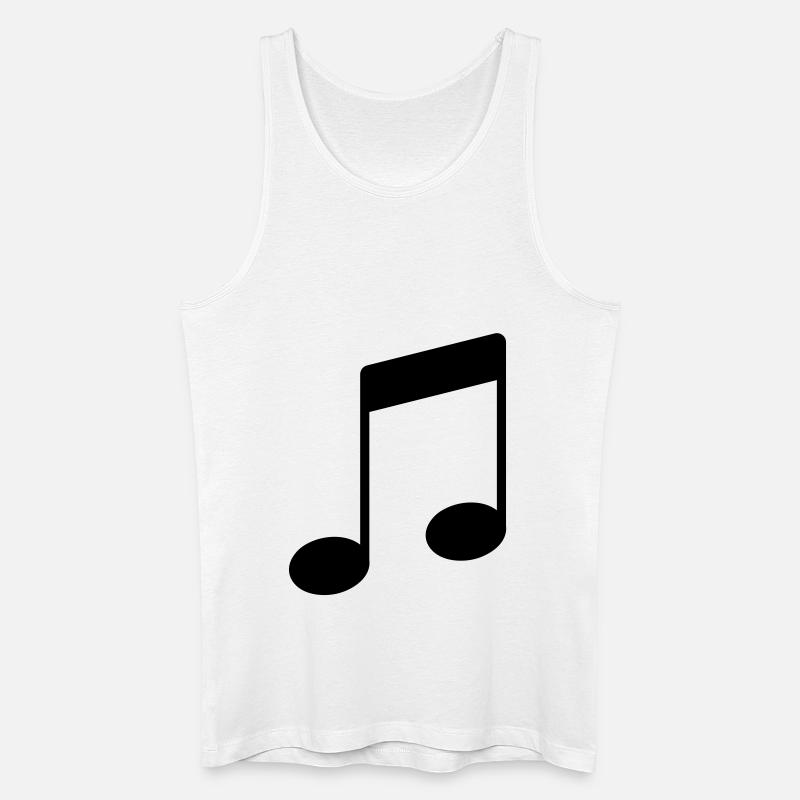 note_icon - Men’s Organic Tank Top - white