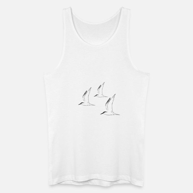 Möven - Männer Bio Tank Top - Weiß